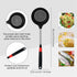 3 Pieces Silicone Stainless Steel Turner Spatula Set, Flexible Wok Spatula, Slotted Spoon for Nonstick Cooking