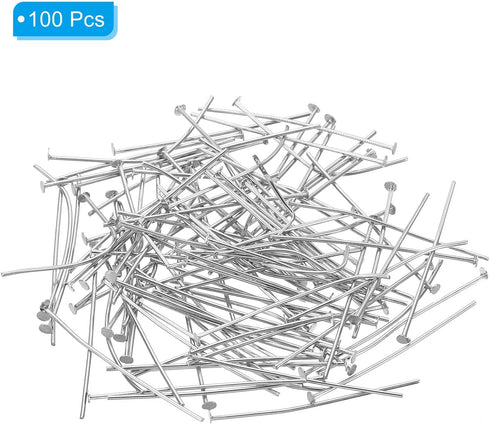 100 Pack 2.5mm 38mm PATIKIL Chandelier Connector Clip Pins, OD x L Chandelier Replacement Prism Copper Pins