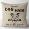 Dachshund Heart Flax Throw Pillow Cover, 18 x 18 Inch Decorative Cotton Linen Cushion for Sofa Couch Bed