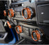 Air Conditioner Switch & Trailer & 4WD Knob Trim for Ford F150 XLT 2016-2019, Orange Aluminum, 6pcs