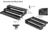 3 Countertop hole(1PACK/BLACK) Jojocross Metal Spice Rack Organizer for Cabinet, Tier Expandable Spice Storage shelf