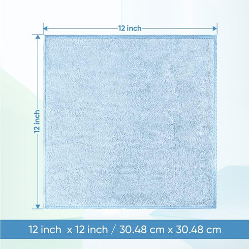 12 Pack, 12x12 Inch, HOMEXCEL Microfiber Washcloths Highly Absorbent and Soft Face Towel, Multi-Purpose Wash Cloths