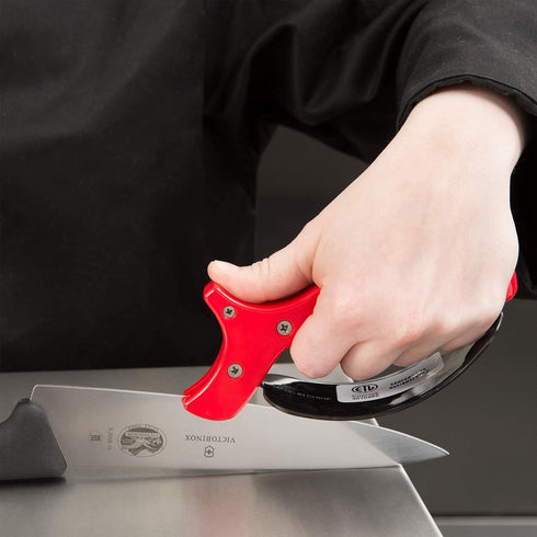 Chef Master 90015 Hand-Held Carbide Tipped Blade Sharpener, Professional Chef Grade Kitchen Knife Tool