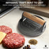 6.1 Smash Burger Press | Cast Iron Hamburger Smasher Tool | Flat-Edge Meat Press for Hamburgers, Bacon, Outdoor Kitchen