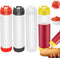 Daphilly 4 Pcs 16 oz Inverted Plastic Squeeze Bottles, Condiment Squeeze Bottles for