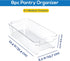 Utopia Home Fridge Organizer Bins, Set of 8 Clear Storage Bins for Refrigerator, Pantry Organization and Storage