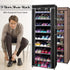 Mekek Closet, 9 Closet Shoe Rack Non-Woven Tier Shoe Rack Shoe Shelf Storage Organizer Cabinet Black