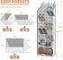 Closet 7-Shelf 1 Pack STORAGE MANIAC Over the Door Shoe Organizer with Curtain Dustproof Heavy-Duty Large Deep Pocket