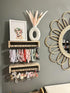 Gneric 15.7 inch Rack(2 Pack) Floating Shelves for Wall, Burlywood Nursery Book Shelves, Kids Bookshelf, Wall Shelves