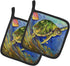 Caroline's Treasures Loggerhead Sea Turtle Pair of Pot Holders, Kitchen Heat Resistant, 7.5 x 7.5