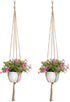 2 Pack 48 Inch 4 EBOOT Large Macrame Plant Hanger Rope to Hang Flower Pot Plant Holder for Indoor Outdoor Decorations