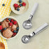 Frozen ZKIRON Old-school Heavy Duty Ice Cream Scoop - Stainless Steel, Dishwasher Safe, Trigger Release; Cookie Dough
