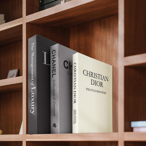 '-Set 3 Aesthetic Decorative Books of Minimalist Linen Hardcover Faux/Fake Books for Coffee Table Home Decor Living Room