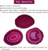 Set 4, 3.5-4" Nature's Decorations Pink Agate Stone Coasters - of Polished Geode Drink Mats for Dining & Coffee Table