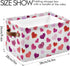 senya Valentines Storage Basket, Large Foldable Storage Basket with Handles, Pink Love Hearts Fabric Organizer Bag for