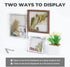 Muzilife 8x8 Shadow Box Picture Frame with Linen Board - Deep Wood & Glass Display Case for Memories (Black)