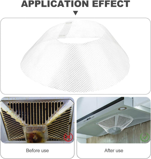 10PCS Round Range Hood Filter, Stove Hood Grease Mesh for Kitchen, Cooker Net