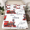 Cartoon Car Bed Sheet Set Kids Train Fitted Sheet Boys Girls Choo-Choo