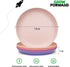 Grow Forward 8-Piece Wheat Straw Kids Plates and Bowls Sets, Unbreakable Dishwasher & Microwave Safe Dishes for Children
