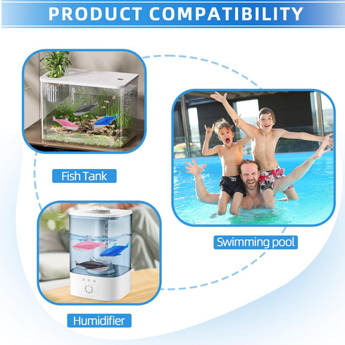 6pcs Shark Humidifier Cleaner, Fish Tank Cleaner for Warm & Cool Mist Humidifiers