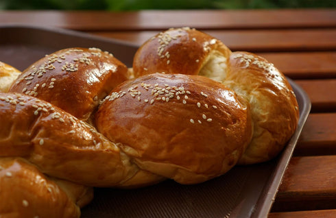 Silicone Braided Challah Mold - Medium Braided Oval Pan for Baking, No Shaping Required