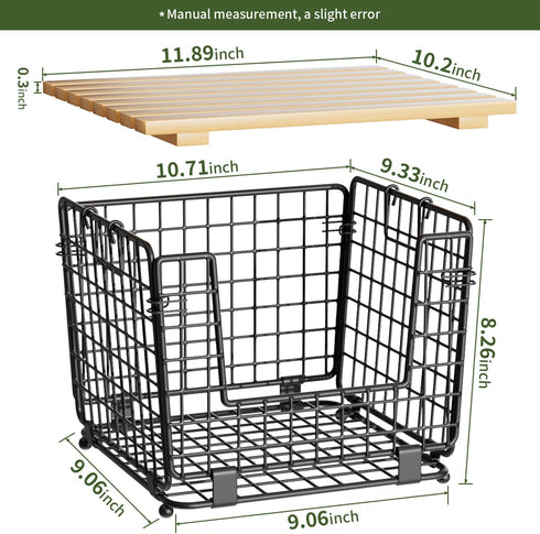Counter Wire Storage Basket for Kitchen Pantry: GGIU Stackable Kitchen Organizers - Wire Organizing Bin for Produce