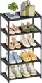 Autonomier 5-Tier Extra Small Shoe Rack (16.3" Wide), Narrow Space-Saving Organizer for
