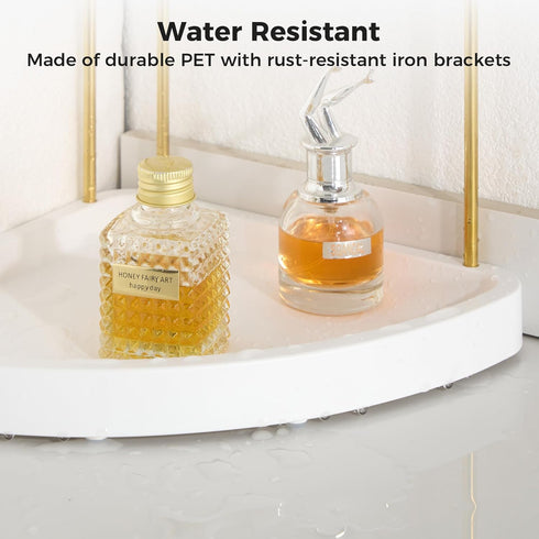 2-Tier Countertop Counter Vtopmart Bathroom Corner Organizer, Vanity Dresser Tray Shelf for Skincare, Perfume, Makeup