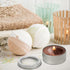 Yesland 30 Pack 2 Ounce Metal Tin Cans - Round Empty Containers with Clear Top for Candles, Crafts, Kitchen Storage