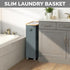 75L 17" 9.8" 29.5", Goodpick Slim Laundry Basket with Wheels and Lid, Rolling Dirty Clothes Hamper for Dorm Bathroom