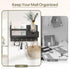 Key and Mail Holder for Wall, Wall Mount Mail Organizer with 6 Hooks and Storage Drawer, Key Rack (B-Black)