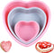 Heart Shaped Cake Pans, 3pcs Silicone Molds, 5" 8" 10" Non-Stick Cake Pan Set for Cheesecake, Brownie Cake