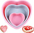 Heart Shaped Cake Pans, 3pcs Silicone Molds, 5" 8" 10" Non-Stick Cake Pan Set for Cheesecake, Brownie Cake