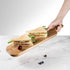 Acacia Wood Cutting Board with Handle, 16.1x4.7x0.6 Inch, Long Wooden Cheese Board for Food, Bread, Fruit, Charcuterie