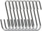 Chrome Finish Steel S Hook, Universal Pot Rack Hooks, Set of 10 for Kitchenware and Utensils