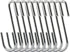 Chrome Finish Steel S Hook, Universal Pot Rack Hooks, Set of 10 for Kitchenware and Utensils