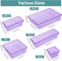 WOWBOX 13 PCS Plastic Drawer Organizer Set, Desk Drawer Divider Organizers and Storage Bins for Makeup, Jewelry, Gadgets for Kitchen, Bedroom, Bathroom, Office, Purple