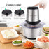Electric Meat Grinder, 2L Stainless Steel Food Processor, 350W Meat Blender, 4 Sharp Blades, 8 Cups for Vegetables