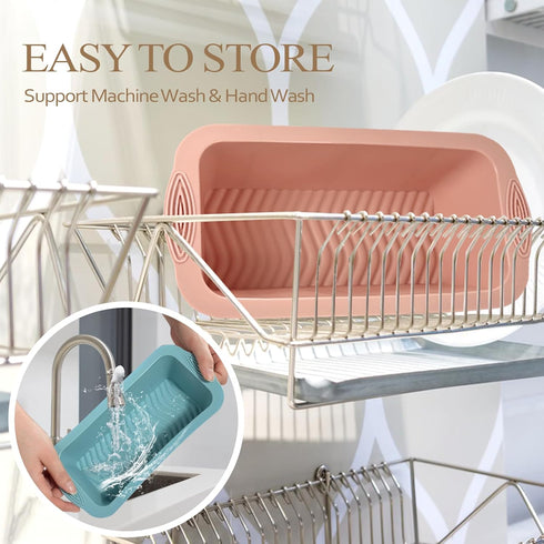 Silicone Bread Loaf Pan, 2 PCS Rectangular Non-Stick Baking Mold for Oven, Easy Release