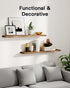 Set 4, AMFS40BN AMADA HOMEFURNISHING Floating Shelves, Paulownia Wood Wall Shelves for Bathroom/Living