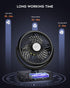Portable Camping Fan with LED Lights, Small Tent Fan, 40 Working Hours Rechargeable USB Battery Fan for Travel &