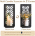 Black Candle Sconces Wall Decor - Gothic Wood Candle Shelves Decor for Plant Display - Halloween Wall Candle Holder
