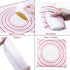 Stainless Steel Rolling Pin and Silicone Mat Set, Adjustable Thickness Rings for Baking Dough, Pizza, Pastries