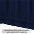 Aquazolax French Door Curtains Drapes, 54x40 Inches Solid Blackout Panels with Tiebacks, Navy Blue