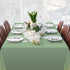 1 Pack 54"x108" FunnyPars Sage Green and Gold Plastic Tablecloth, Green Disposable Table Cloth for Rectangle Tables
