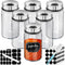Segarty Glass Spice Jars with Shaker Lid, 6 Pack 6 oz Empty