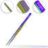 Cynamed 10” Kitchen Premium Tongs Tweezers, Stainless Steel with Precision Serrated Tips (Rainbow)