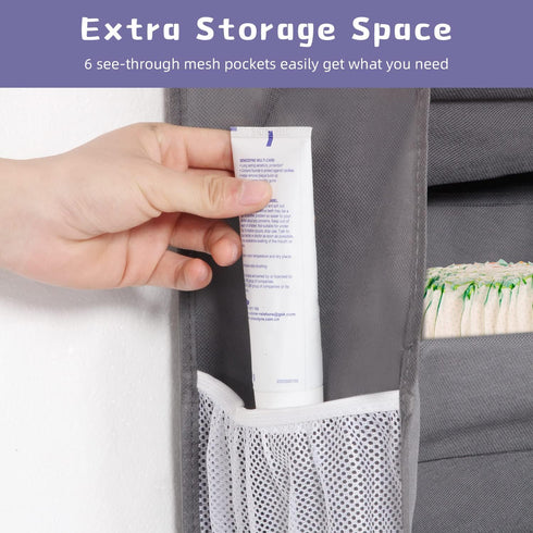 8 8 50lbs 16 Closet 1 Pack Over the Door Shoe Organizer Hanging with Mesh Pockets Wire Large Deep Pockets, Weight