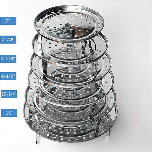2 Pack 9-1/4" Pressure Cooker Canner Rack - Stainless Steel Food Steamer Rack with Detachable Legs for Canning