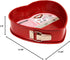 casaWare 10-Inch Heart Springform Pan, NonStick Ceramic Coated Red Granite